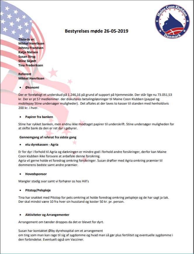 bestyrelsesmde 26 05 2019